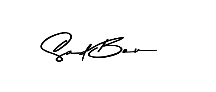 Use a signature maker to create a handwritten signature online. With this signature software, you can design (Asem Kandis PERSONAL USE) your own signature for name Sad Bou. Sad Bou signature style 9 images and pictures png