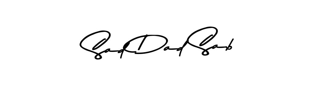 Also You can easily find your signature by using the search form. We will create Sad Dad Sab name handwritten signature images for you free of cost using Asem Kandis PERSONAL USE sign style. Sad Dad Sab signature style 9 images and pictures png