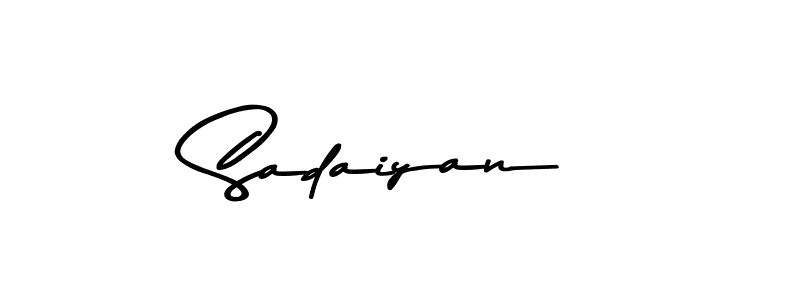 How to make Sadaiyan name signature. Use Asem Kandis PERSONAL USE style for creating short signs online. This is the latest handwritten sign. Sadaiyan signature style 9 images and pictures png