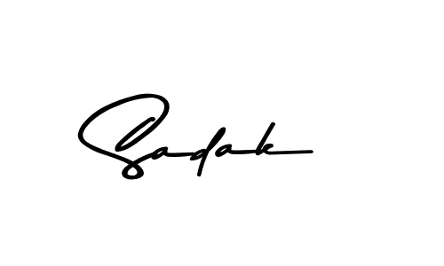 Make a beautiful signature design for name Sadak. Use this online signature maker to create a handwritten signature for free. Sadak signature style 9 images and pictures png