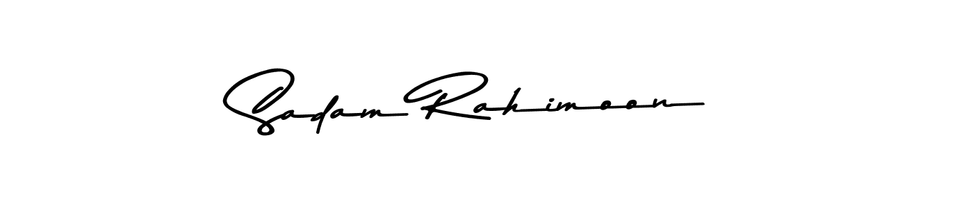 Create a beautiful signature design for name Sadam Rahimoon. With this signature (Asem Kandis PERSONAL USE) fonts, you can make a handwritten signature for free. Sadam Rahimoon signature style 9 images and pictures png