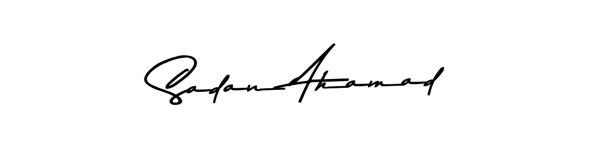 This is the best signature style for the Sadan Ahamad name. Also you like these signature font (Asem Kandis PERSONAL USE). Mix name signature. Sadan Ahamad signature style 9 images and pictures png