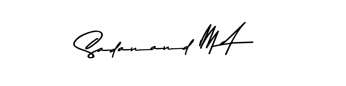 Make a beautiful signature design for name Sadanand M A. Use this online signature maker to create a handwritten signature for free. Sadanand M A signature style 9 images and pictures png