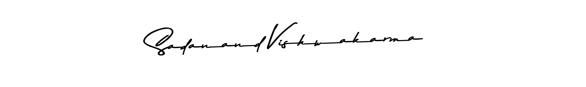 Make a beautiful signature design for name Sadanand Vishwakarma. With this signature (Asem Kandis PERSONAL USE) style, you can create a handwritten signature for free. Sadanand Vishwakarma signature style 9 images and pictures png
