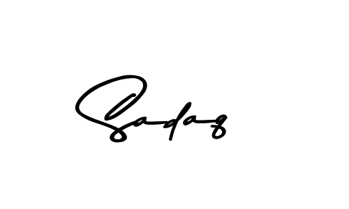 Design your own signature with our free online signature maker. With this signature software, you can create a handwritten (Asem Kandis PERSONAL USE) signature for name Sadaq. Sadaq signature style 9 images and pictures png