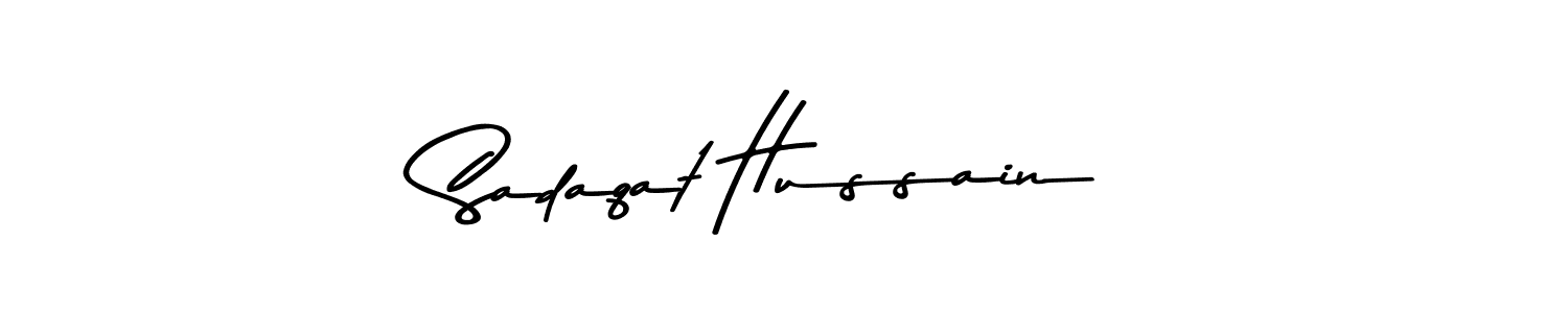 Make a beautiful signature design for name Sadaqat Hussain. With this signature (Asem Kandis PERSONAL USE) style, you can create a handwritten signature for free. Sadaqat Hussain signature style 9 images and pictures png