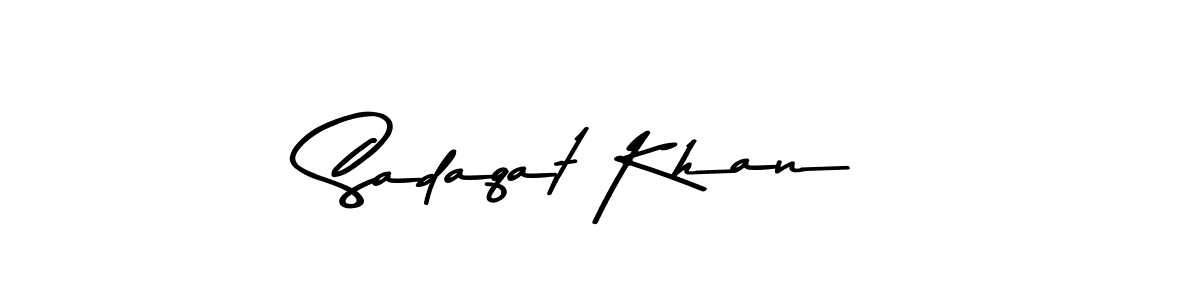 Use a signature maker to create a handwritten signature online. With this signature software, you can design (Asem Kandis PERSONAL USE) your own signature for name Sadaqat Khan. Sadaqat Khan signature style 9 images and pictures png