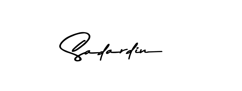 How to make Sadardin name signature. Use Asem Kandis PERSONAL USE style for creating short signs online. This is the latest handwritten sign. Sadardin signature style 9 images and pictures png