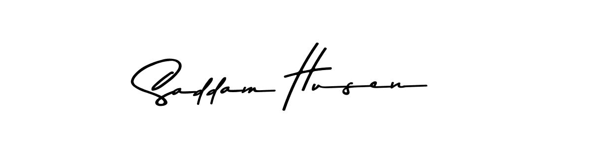 Design your own signature with our free online signature maker. With this signature software, you can create a handwritten (Asem Kandis PERSONAL USE) signature for name Saddam Husen. Saddam Husen signature style 9 images and pictures png