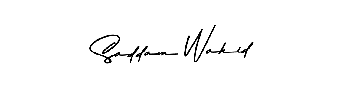 Use a signature maker to create a handwritten signature online. With this signature software, you can design (Asem Kandis PERSONAL USE) your own signature for name Saddam Wahid. Saddam Wahid signature style 9 images and pictures png