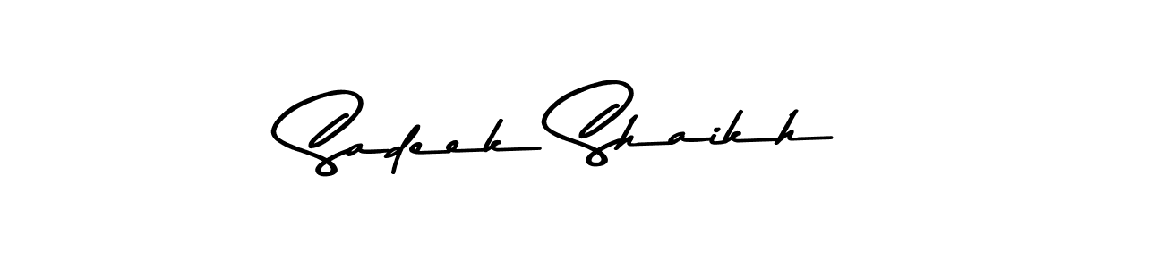 Here are the top 10 professional signature styles for the name Sadeek Shaikh. These are the best autograph styles you can use for your name. Sadeek Shaikh signature style 9 images and pictures png