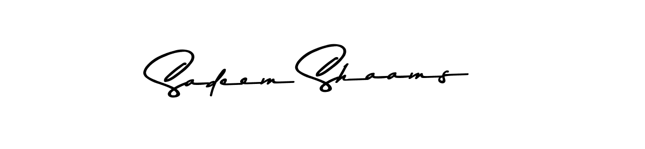 Create a beautiful signature design for name Sadeem Shaams. With this signature (Asem Kandis PERSONAL USE) fonts, you can make a handwritten signature for free. Sadeem Shaams signature style 9 images and pictures png