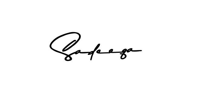 Create a beautiful signature design for name Sadeeqa. With this signature (Asem Kandis PERSONAL USE) fonts, you can make a handwritten signature for free. Sadeeqa signature style 9 images and pictures png