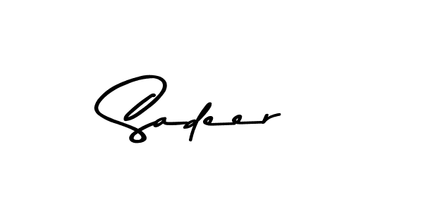 How to make Sadeer name signature. Use Asem Kandis PERSONAL USE style for creating short signs online. This is the latest handwritten sign. Sadeer signature style 9 images and pictures png