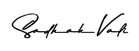 A dynamic signature style for Sadhak Vali using Asem Kandis PERSONAL USE script. Designed to look authentic, handwritten, and professional. Sadhak Vali signature style 9 images and pictures png