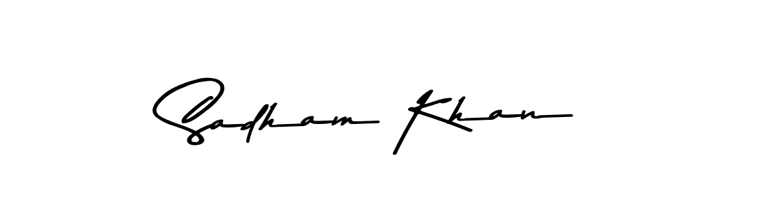 This is the best signature style for the Sadham Khan name. Also you like these signature font (Asem Kandis PERSONAL USE). Mix name signature. Sadham Khan signature style 9 images and pictures png