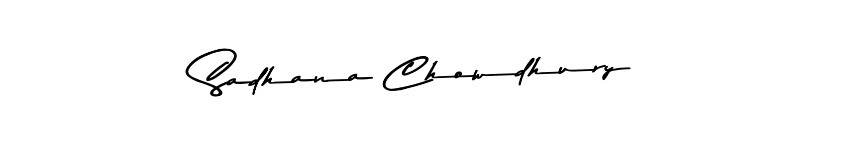 How to make Sadhana Chowdhury name signature. Use Asem Kandis PERSONAL USE style for creating short signs online. This is the latest handwritten sign. Sadhana Chowdhury signature style 9 images and pictures png