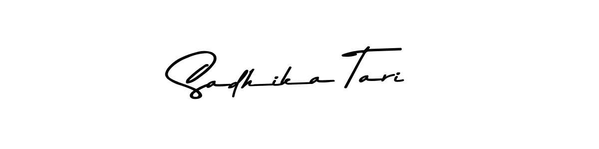 You should practise on your own different ways (Asem Kandis PERSONAL USE) to write your name (Sadhika Tari) in signature. don't let someone else do it for you. Sadhika Tari signature style 9 images and pictures png