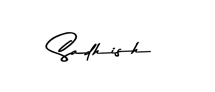 How to make Sadhish name signature. Use Asem Kandis PERSONAL USE style for creating short signs online. This is the latest handwritten sign. Sadhish signature style 9 images and pictures png