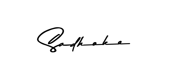 This is the best signature style for the Sadhoke name. Also you like these signature font (Asem Kandis PERSONAL USE). Mix name signature. Sadhoke signature style 9 images and pictures png