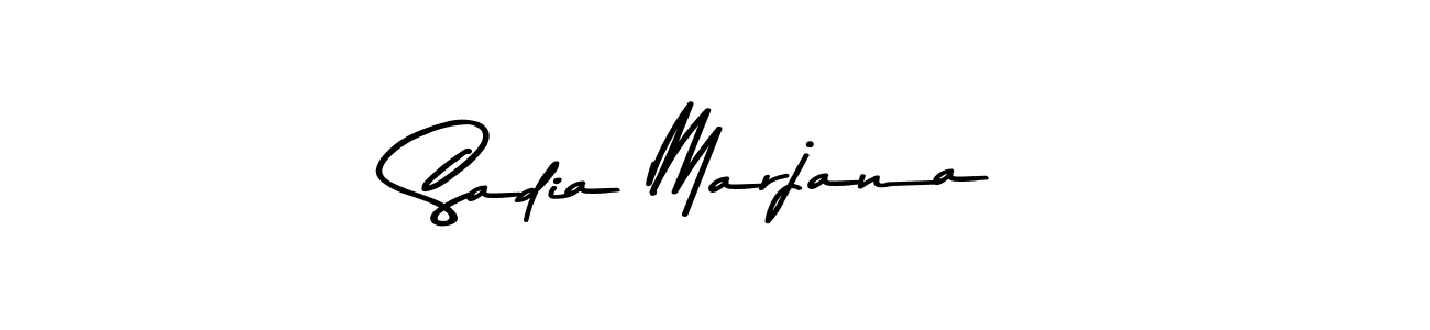 How to make Sadia Marjana name signature. Use Asem Kandis PERSONAL USE style for creating short signs online. This is the latest handwritten sign. Sadia Marjana signature style 9 images and pictures png