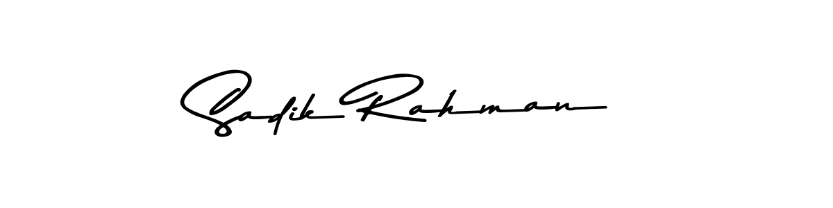 Sadik Rahman stylish signature style. Best Handwritten Sign (Asem Kandis PERSONAL USE) for my name. Handwritten Signature Collection Ideas for my name Sadik Rahman. Sadik Rahman signature style 9 images and pictures png