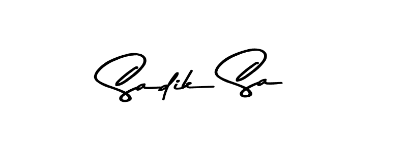 Sadik Sa stylish signature style. Best Handwritten Sign (Asem Kandis PERSONAL USE) for my name. Handwritten Signature Collection Ideas for my name Sadik Sa. Sadik Sa signature style 9 images and pictures png