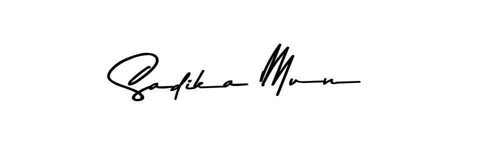 Design your own signature with our free online signature maker. With this signature software, you can create a handwritten (Asem Kandis PERSONAL USE) signature for name Sadika Mun. Sadika Mun signature style 9 images and pictures png