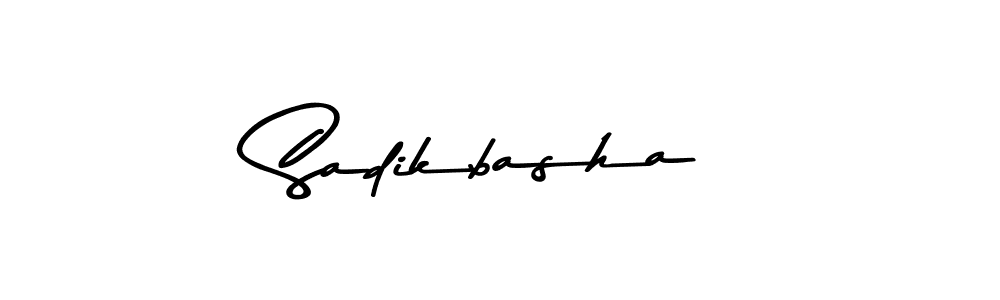 Design your own signature with our free online signature maker. With this signature software, you can create a handwritten (Asem Kandis PERSONAL USE) signature for name Sadikbasha. Sadikbasha signature style 9 images and pictures png