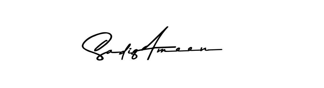 Similarly Asem Kandis PERSONAL USE is the best handwritten signature design. Signature creator online .You can use it as an online autograph creator for name Sadiq Ameen. Sadiq Ameen signature style 9 images and pictures png