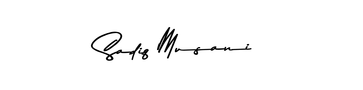 Make a beautiful signature design for name Sadiq Musani. Use this online signature maker to create a handwritten signature for free. Sadiq Musani signature style 9 images and pictures png