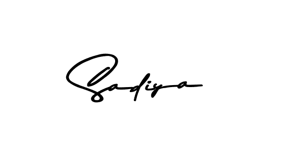 How to make Sadiya name signature. Use Asem Kandis PERSONAL USE style for creating short signs online. This is the latest handwritten sign. Sadiya signature style 9 images and pictures png