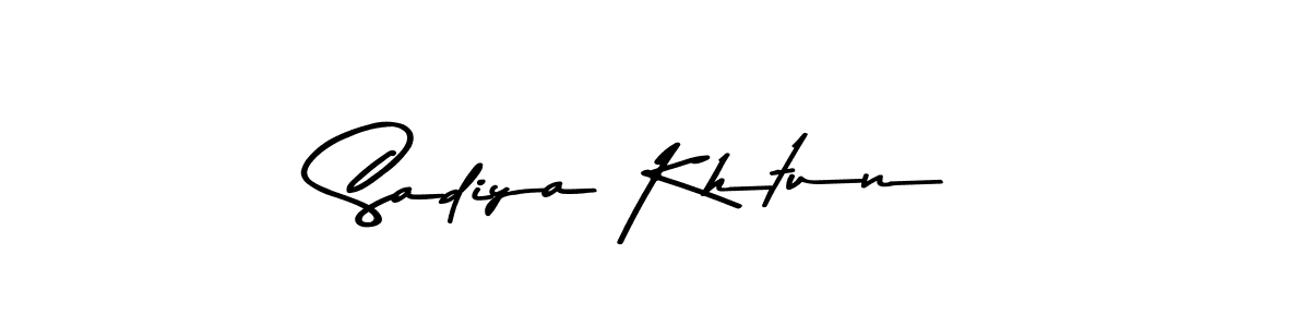 Sadiya Khtun stylish signature style. Best Handwritten Sign (Asem Kandis PERSONAL USE) for my name. Handwritten Signature Collection Ideas for my name Sadiya Khtun. Sadiya Khtun signature style 9 images and pictures png
