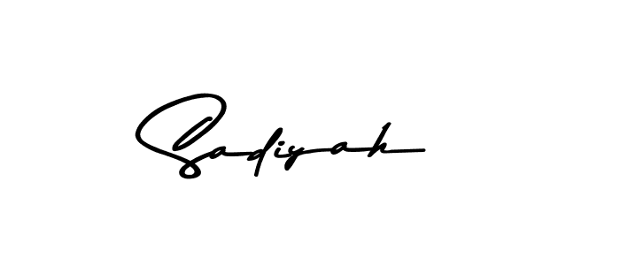 Make a beautiful signature design for name Sadiyah. With this signature (Asem Kandis PERSONAL USE) style, you can create a handwritten signature for free. Sadiyah signature style 9 images and pictures png