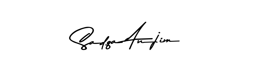 Make a beautiful signature design for name Sadqa Anjim. Use this online signature maker to create a handwritten signature for free. Sadqa Anjim signature style 9 images and pictures png