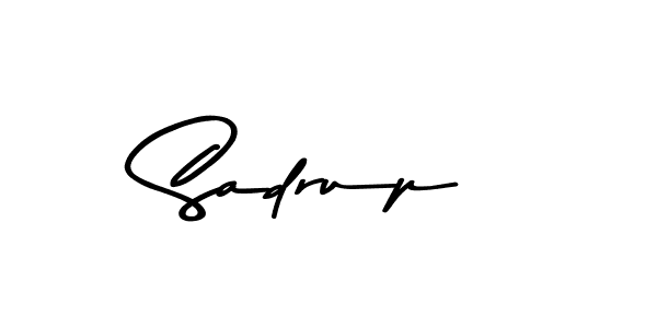 How to make Sadrup name signature. Use Asem Kandis PERSONAL USE style for creating short signs online. This is the latest handwritten sign. Sadrup signature style 9 images and pictures png