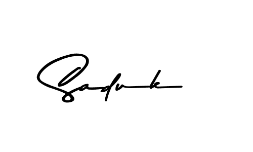 How to make Saduk signature? Asem Kandis PERSONAL USE is a professional autograph style. Create handwritten signature for Saduk name. Saduk signature style 9 images and pictures png