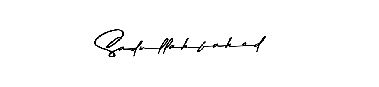 Sadullahfahed stylish signature style. Best Handwritten Sign (Asem Kandis PERSONAL USE) for my name. Handwritten Signature Collection Ideas for my name Sadullahfahed. Sadullahfahed signature style 9 images and pictures png