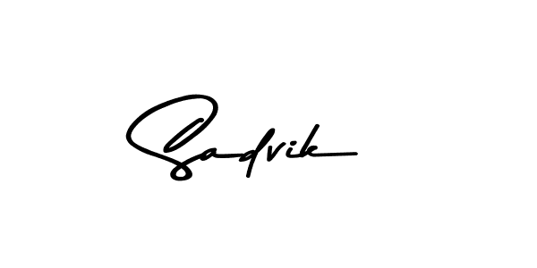 Make a beautiful signature design for name Sadvik. With this signature (Asem Kandis PERSONAL USE) style, you can create a handwritten signature for free. Sadvik signature style 9 images and pictures png