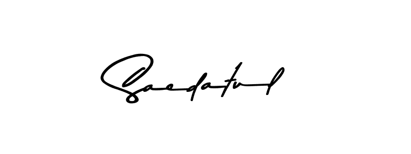 Create a beautiful signature design for name Saedatul. With this signature (Asem Kandis PERSONAL USE) fonts, you can make a handwritten signature for free. Saedatul signature style 9 images and pictures png