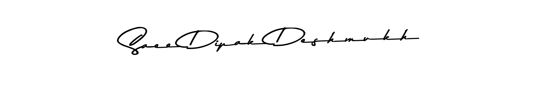 Use a signature maker to create a handwritten signature online. With this signature software, you can design (Asem Kandis PERSONAL USE) your own signature for name Saee Dipak Deshmukh. Saee Dipak Deshmukh signature style 9 images and pictures png