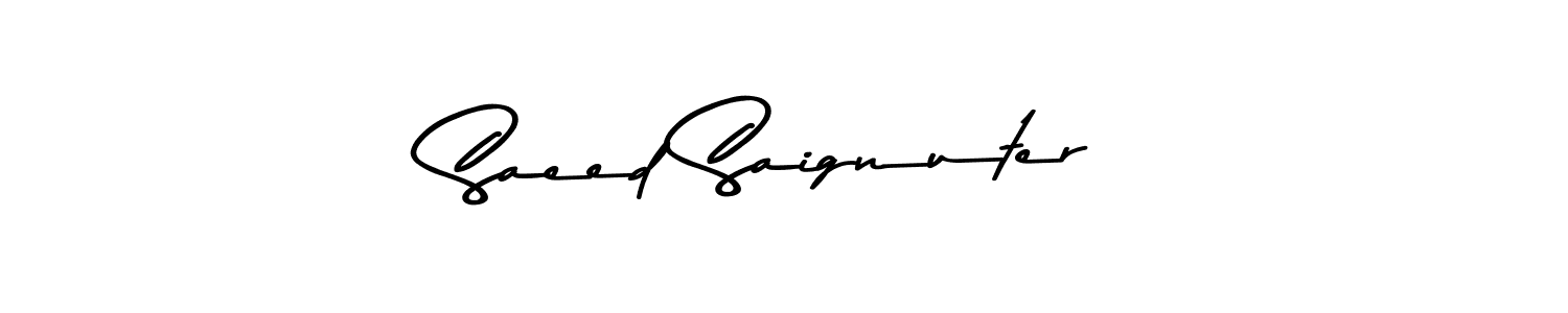 Saeed Saignuter stylish signature style. Best Handwritten Sign (Asem Kandis PERSONAL USE) for my name. Handwritten Signature Collection Ideas for my name Saeed Saignuter. Saeed Saignuter signature style 9 images and pictures png