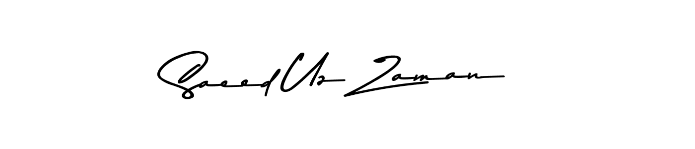 Make a beautiful signature design for name Saeed Uz Zaman. Use this online signature maker to create a handwritten signature for free. Saeed Uz Zaman signature style 9 images and pictures png