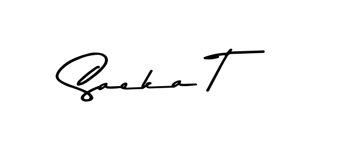 The best way (Asem Kandis PERSONAL USE) to make a short signature is to pick only two or three words in your name. The name Saeka T include a total of six letters. For converting this name. Saeka T signature style 9 images and pictures png