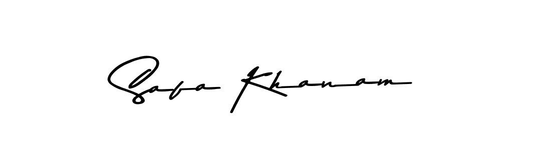 Design your own signature with our free online signature maker. With this signature software, you can create a handwritten (Asem Kandis PERSONAL USE) signature for name Safa Khanam. Safa Khanam signature style 9 images and pictures png