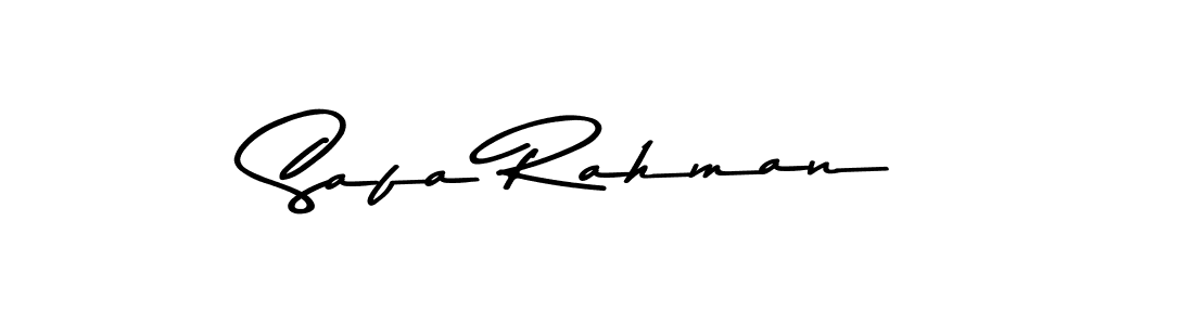 How to make Safa Rahman name signature. Use Asem Kandis PERSONAL USE style for creating short signs online. This is the latest handwritten sign. Safa Rahman signature style 9 images and pictures png