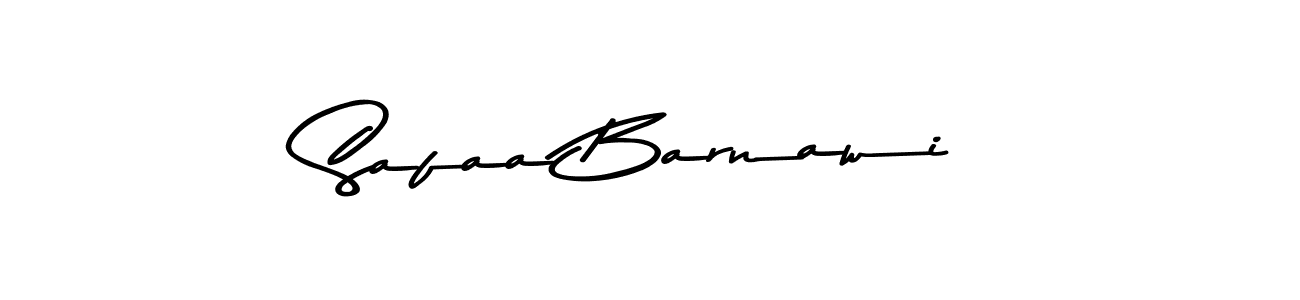 How to make Safaa Barnawi name signature. Use Asem Kandis PERSONAL USE style for creating short signs online. This is the latest handwritten sign. Safaa Barnawi signature style 9 images and pictures png