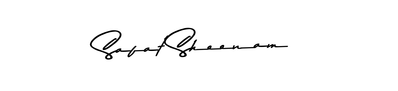 How to make Safat Sheenam name signature. Use Asem Kandis PERSONAL USE style for creating short signs online. This is the latest handwritten sign. Safat Sheenam signature style 9 images and pictures png