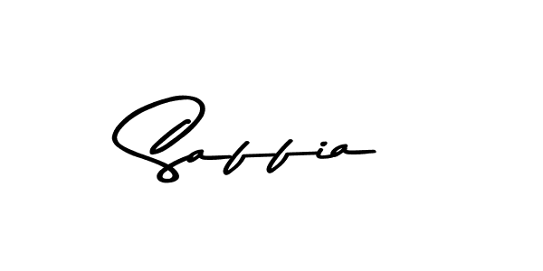 How to make Saffia name signature. Use Asem Kandis PERSONAL USE style for creating short signs online. This is the latest handwritten sign. Saffia signature style 9 images and pictures png