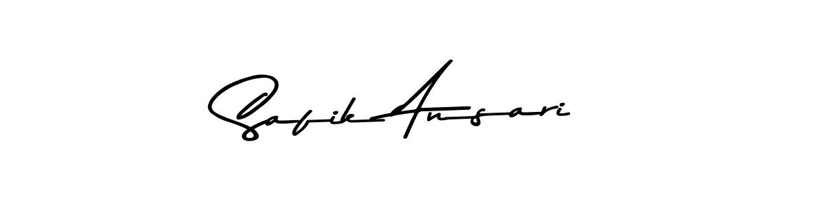 Safik Ansari stylish signature style. Best Handwritten Sign (Asem Kandis PERSONAL USE) for my name. Handwritten Signature Collection Ideas for my name Safik Ansari. Safik Ansari signature style 9 images and pictures png